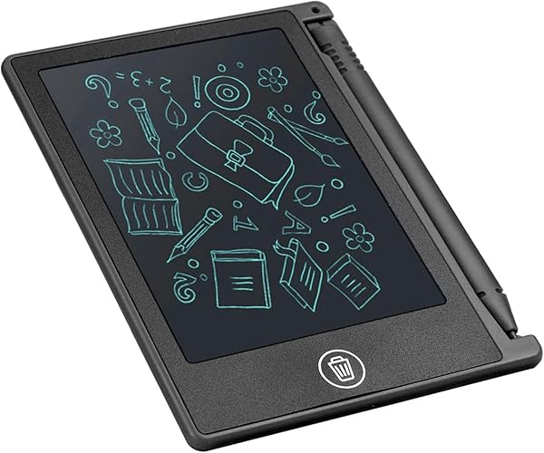 Irfora 4,5-Zoll-Handschrifttafel mit Flexiblem LCD-Panel, Zeichentablett für mit Memo, Notiz, Listenerinnerung, Einfache Schreibübung, Kompakt, Energiesparend, Einfaches Lernen (Schwarz) - 5