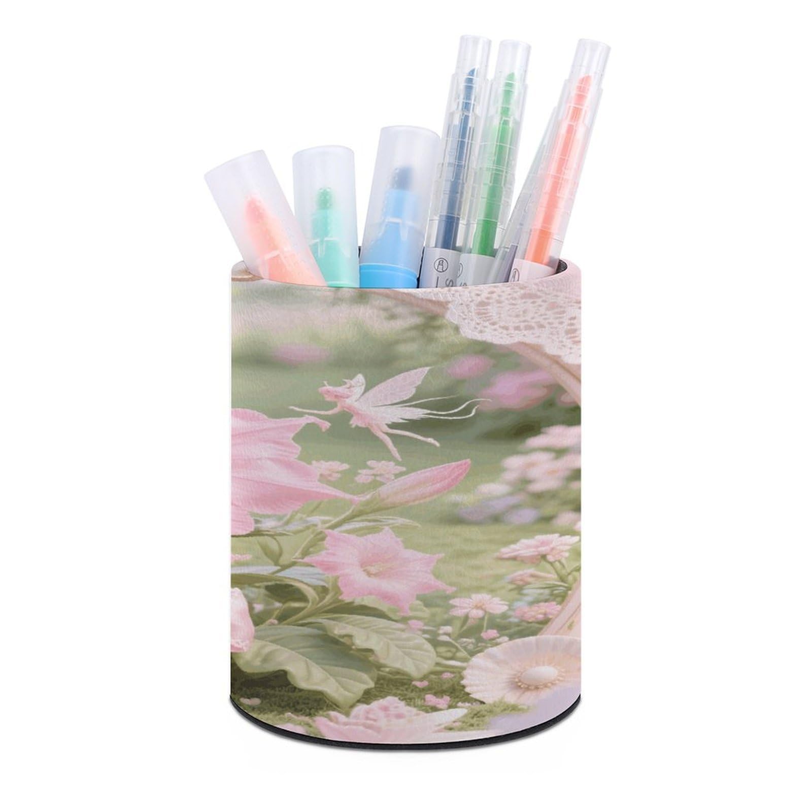 VstaDank Mandala Flower Pen Holder for Desk Makeup Brush Holders Stylish Pen Cup Cute Pencil Cup Round Pencil Holder Decor Brush Scissor Holders for Multifunctional Office Supplies