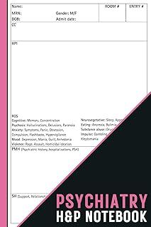 Psychiatry H&P Notebook: Mental Status Exam Templates, Classic cover
