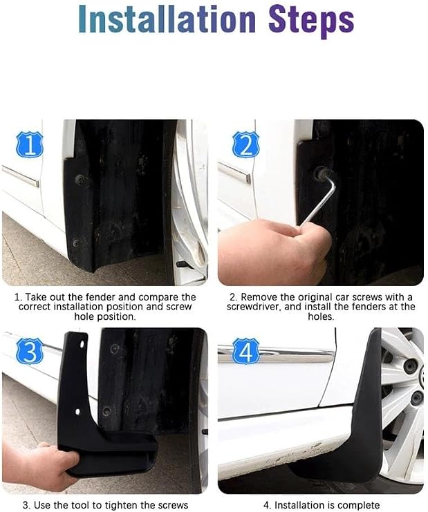 Splash Guards For Hyundai For SanFe 2019-2022 Car Mudguards Splash Guard Front Rear Fenders Accessories Wheel Protection Car Mud Flaps