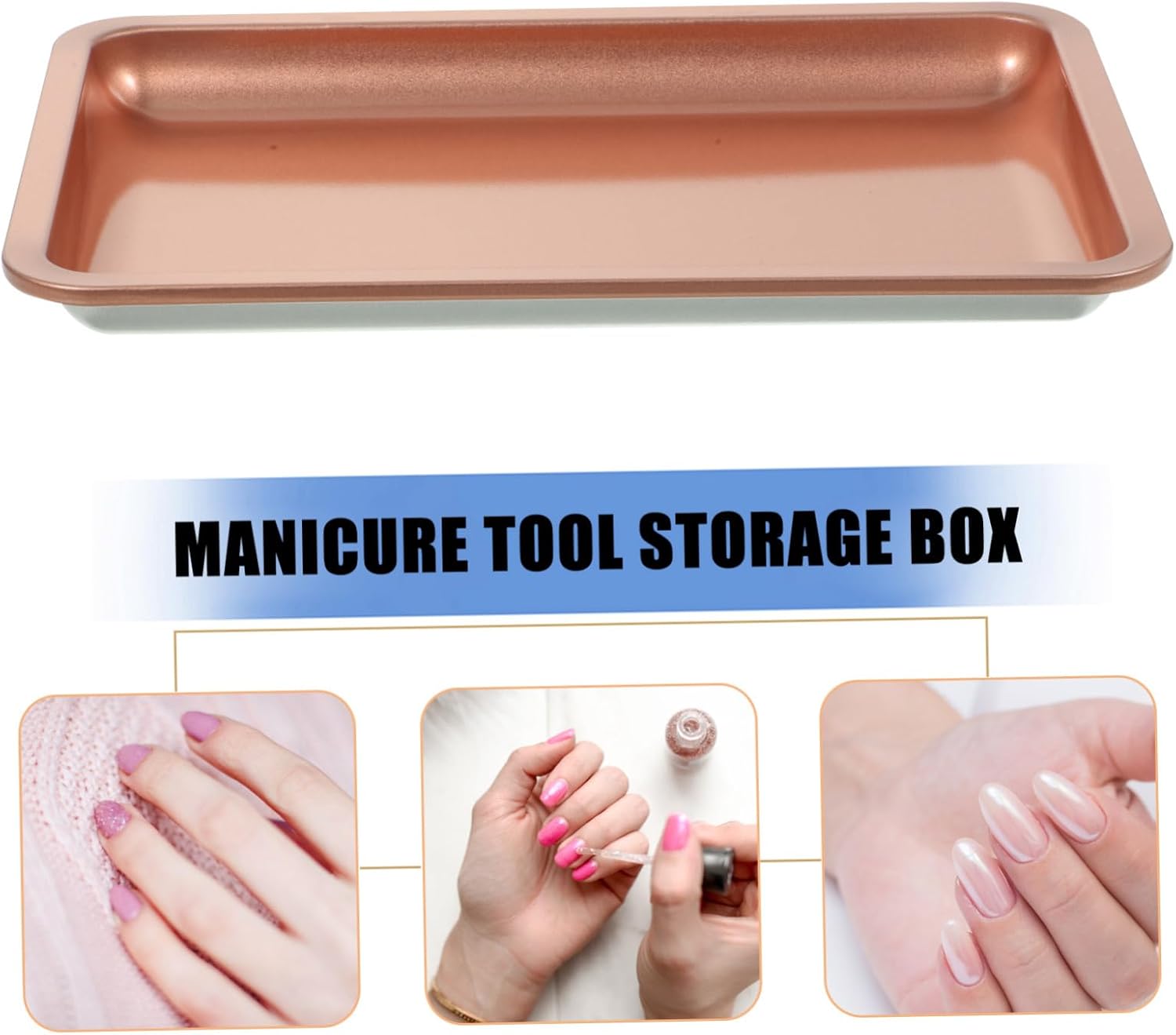 Stainless Steel Jewelry Tray for Nail Tools Decorative 10-Inch Organizer Dish for Home Jewelry Display Durable Storage Plate for Craft Supplies and Accessories image 3