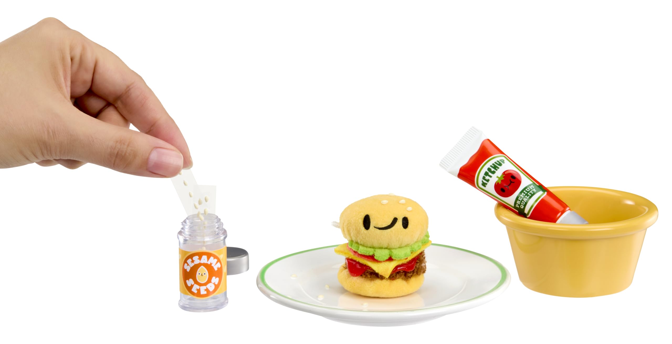 MGA’s Miniverse Make It Mini Plush – Zestaw do samodzielnego wykonania pluszowych zabawek o tematyce kulinarnej z klejem samoutwardzalnym i breloczkiem, 8 figurek kolekcjonerskich, dla dzieci od 8 lat