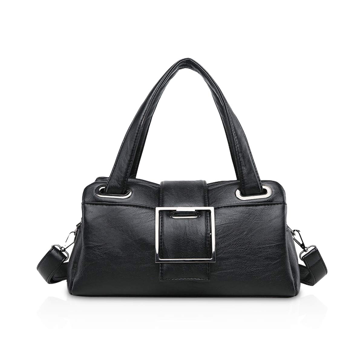 NICOLE & DORIS Borse donna Borsa a mano per donna borse moda borse a tracolla Donne Retro borsa PU pelle Nero