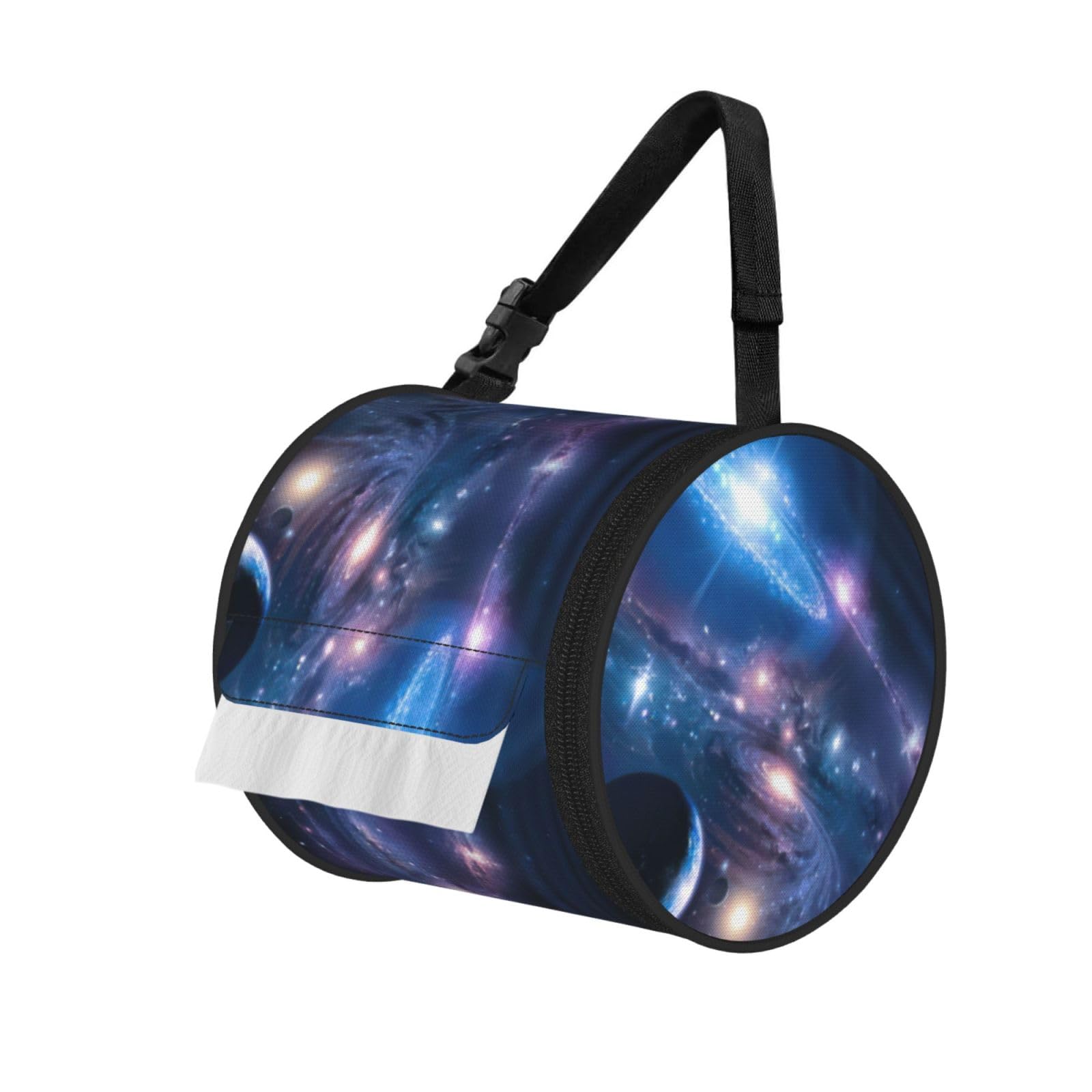 Fantasy Space Print Fashion Tissues Organizer Box, Hanging Tissue Holder For Purse Coins For Car Office Daily Outing