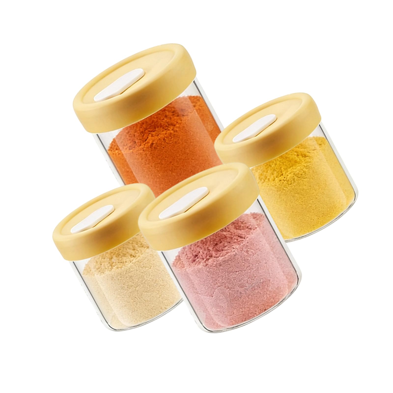 Elnwnnkc Yellow Multifunctional Glass Container For Party Decors Craft Projects Premium Borosilicate Materials Ensuring Decorative And Functional Use Multiple Size Glass Jar