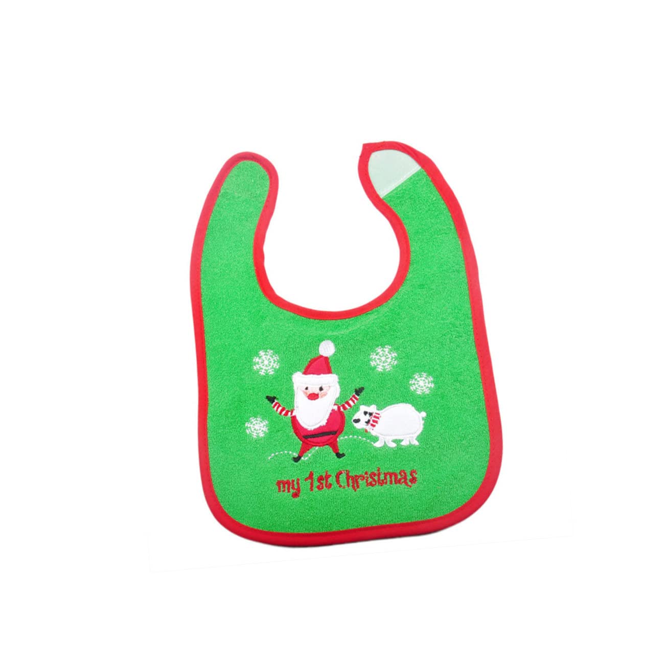 VICASKY 9piezas Baberos De Alimentación Diseño De Santa Claus y Bolsillo Recogedor Paquete De Aleatorio Divertidos Baberos De Cartoon Para Navidad