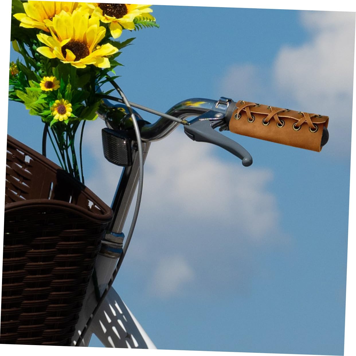 Sosoport 5 Paare Fahrradgriffe Kinderfahrrad Fahrräder Fahrradlenkergriffe Scooter-Griffe Outdoor-fahrradzubehör Anti-rutsch-Griffe Fahrradgriffabdeckung Handgriffe Draussen Handhaben Leder