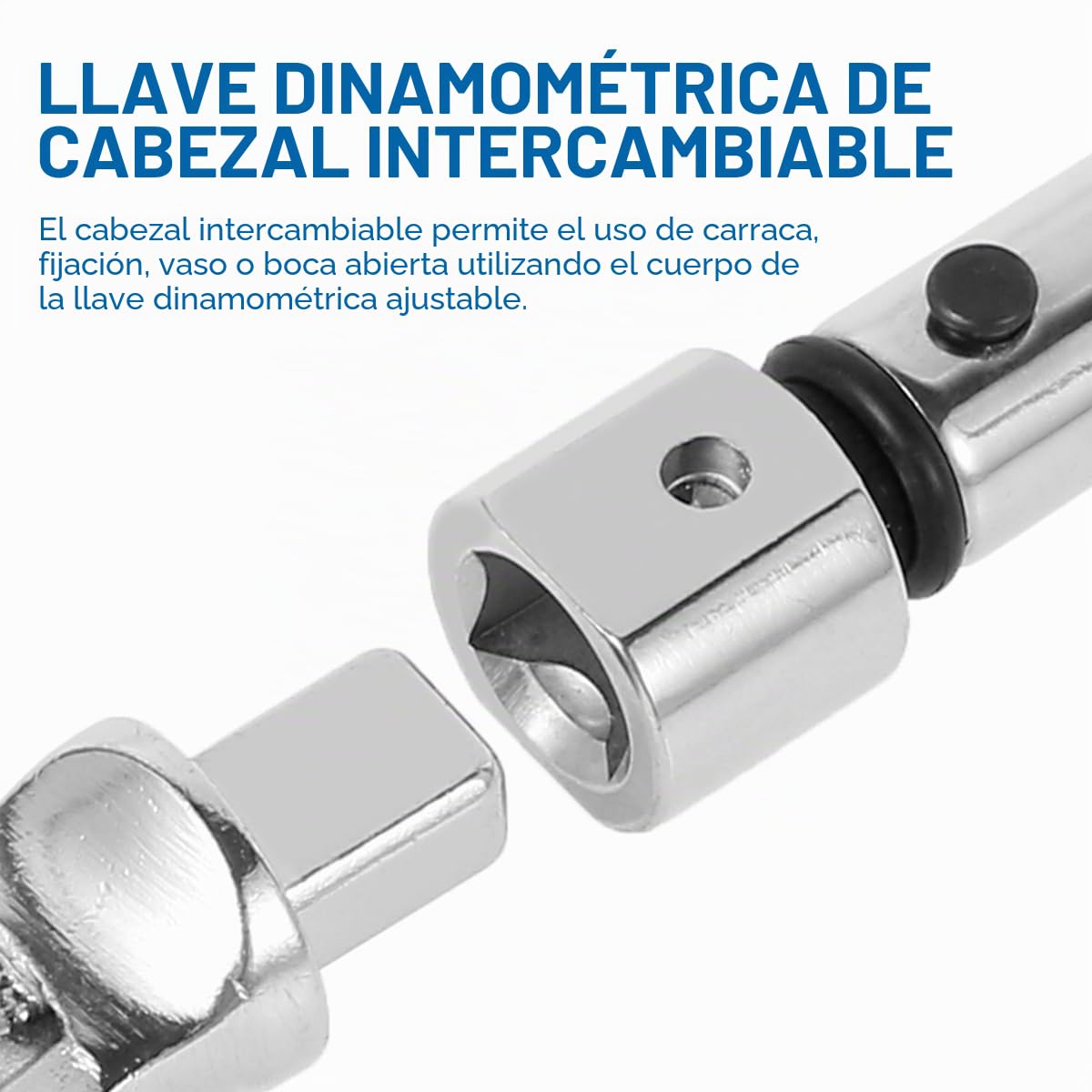Llave dinamométrica, llave dinamométrica ajustable digital, herramienta de mano intercambiable para reparación de automóviles (1 unidad)