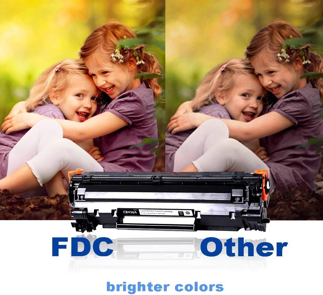 FDC Printer Toner CB435A 35A CE285A 85A CRG 125 Toner Cartridge Compatible for HP LaserJet P1005 P1006 P1007 P1008 P1009 P1102 P1102W P1109W Pro M1212nf MF3010 LBP6030 Printers 2,000 Pages(2-Pack )