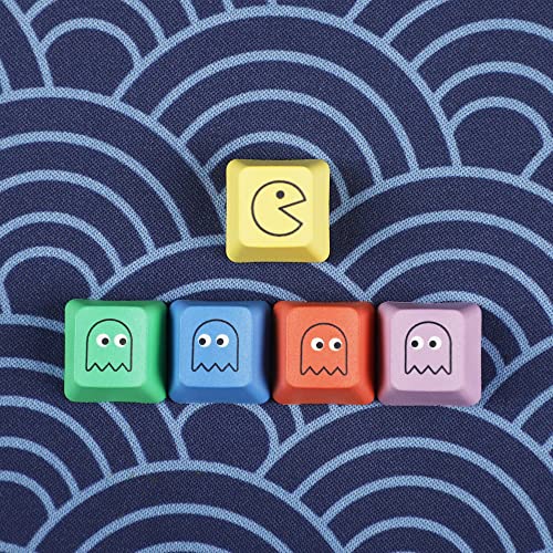 Image of OEM Proifile Pacman Five Dye PAC PBT Key caps Custom Sublimation keycaps for MX Mechanical Gaming Keyboard (OEM Pacman 5 Keys)