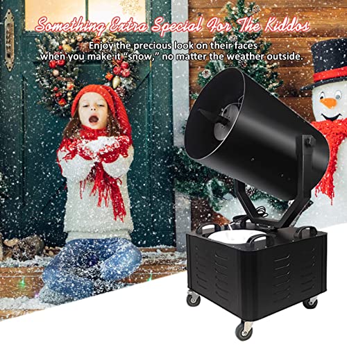 Máquina de nieve comercial de 3500 W, con cabeza giratoria de 360° y control remoto, para exteriores y eventos navideños miniatura 5