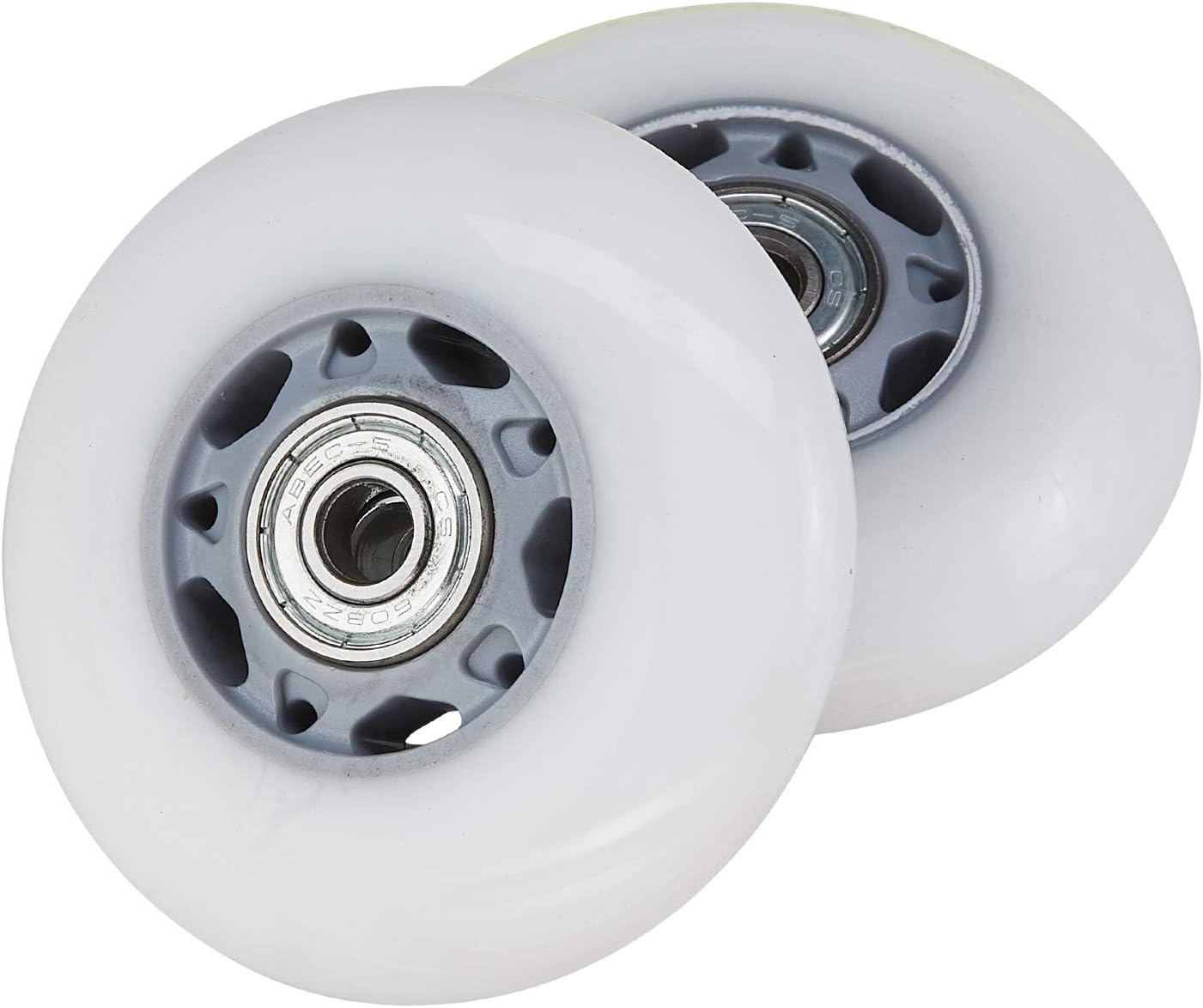 RipStik Casterboard Replacement Wheel Set 76 mm w/bearings (Silver-Gray/White)
