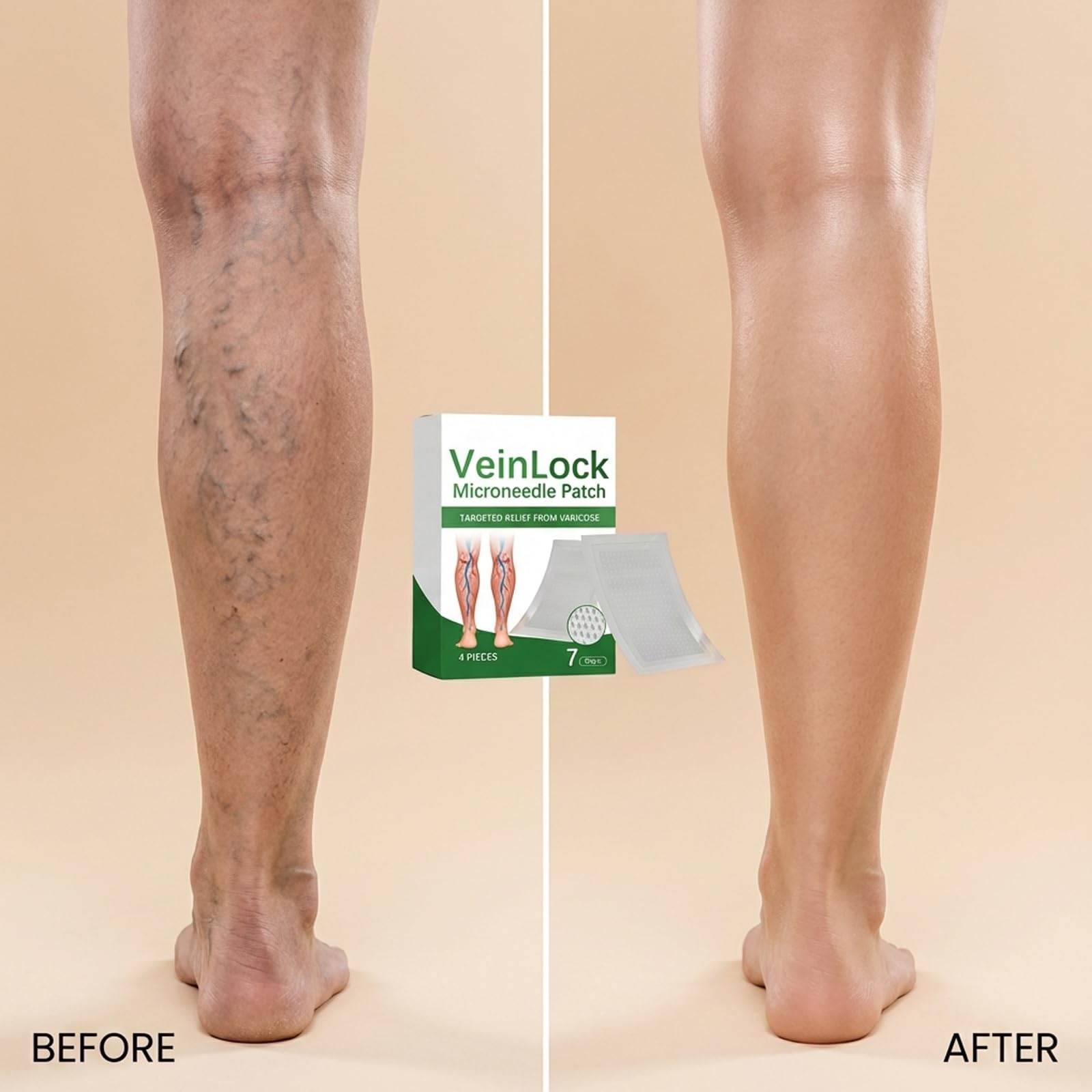 Cerotti Microaghi per la Cura delle Gambe, Patch Trasdermici per Varicosi e Sollievo da Vene Gonfie, Fascia Elastica Traspirante per un'Azione Profonda e Duratura (1)