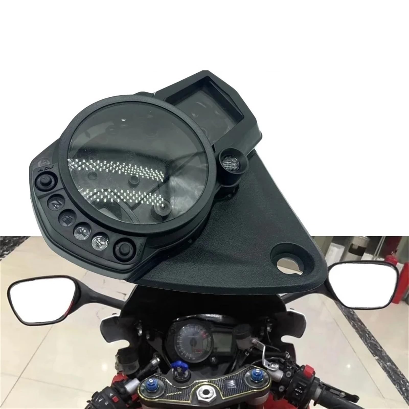 Carcasa Cuadro Moto Compatible Con Suzuki Para GSXR1000 Para K7 Para K8 2007 2008 Caja De Instrumentos Para Velocímetro, Odómetro, Tacómetro, Accesorios Para Motocicletas