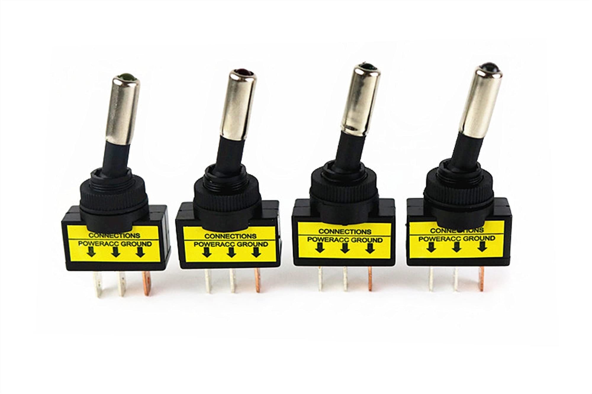Interrupteur à bascule 12V 20A LED rouge ASW-15D bouton auto lumineux