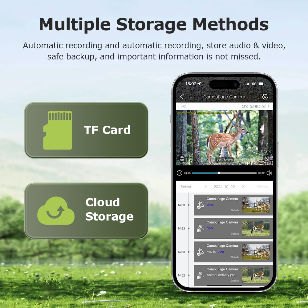Cámara Fototrampeo 4G con GPS – Compatible con SIM, Solar con Batería, SD 32GB Incluida, Visión Nocturna HD, IP66, Ideal para Exterior y Campo, Compatible con App UBox Pro y UCon (Verde)