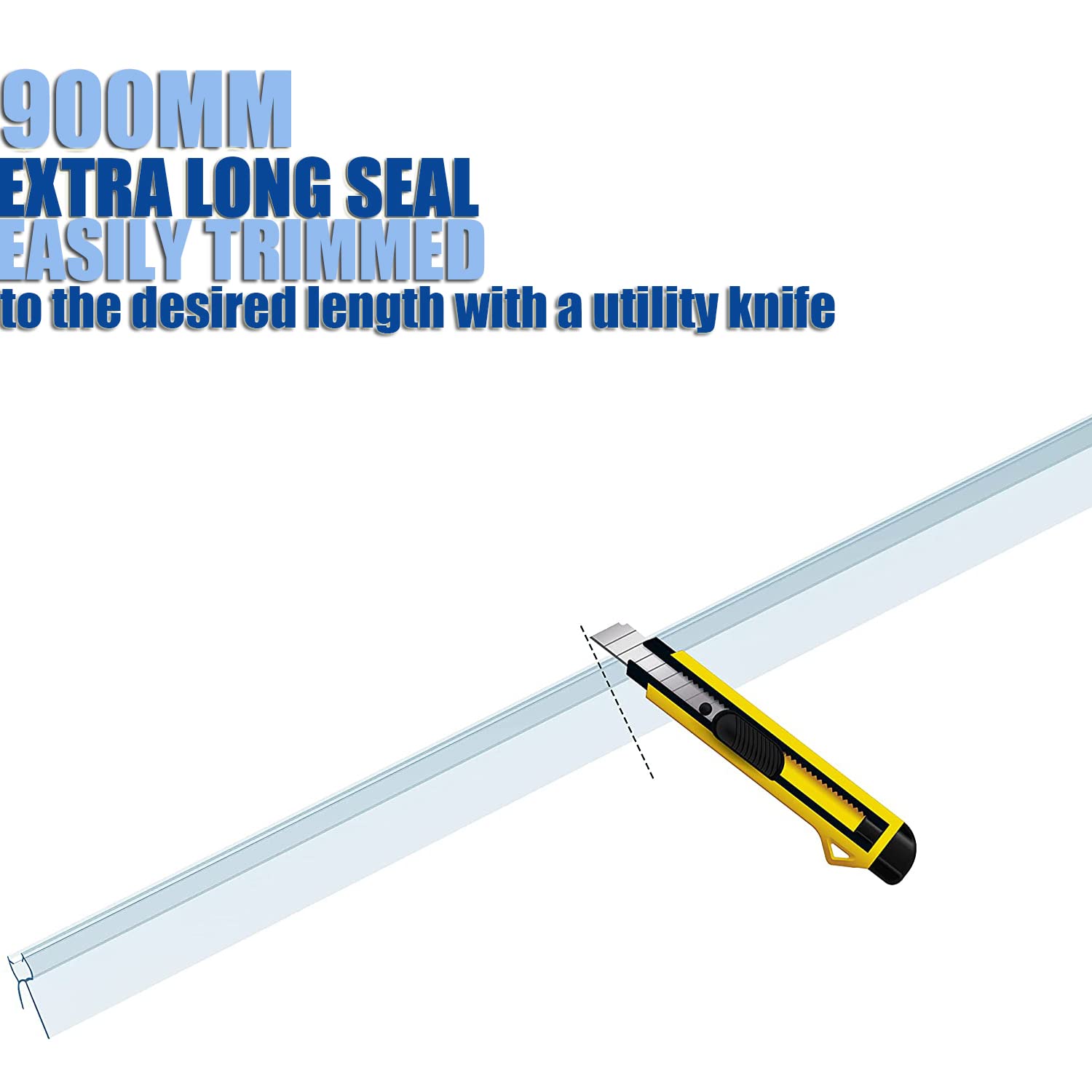 Shower Screen Seal Strip for 4-6mm Glass, Transparant, 15-17 - Image 4