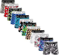 Kit 10 Cuecas Boxer Infantis Juvenil Microfibra Estampadas e Confortáveis Tamanhos do 2 ao 12