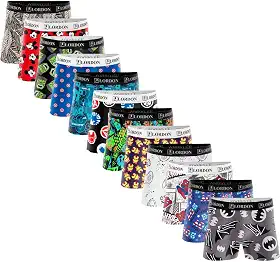 Kit 10 Cuecas Boxer Infantis Juvenil Microfibra Estampadas e Confortáveis Tamanhos do 2 ao 12