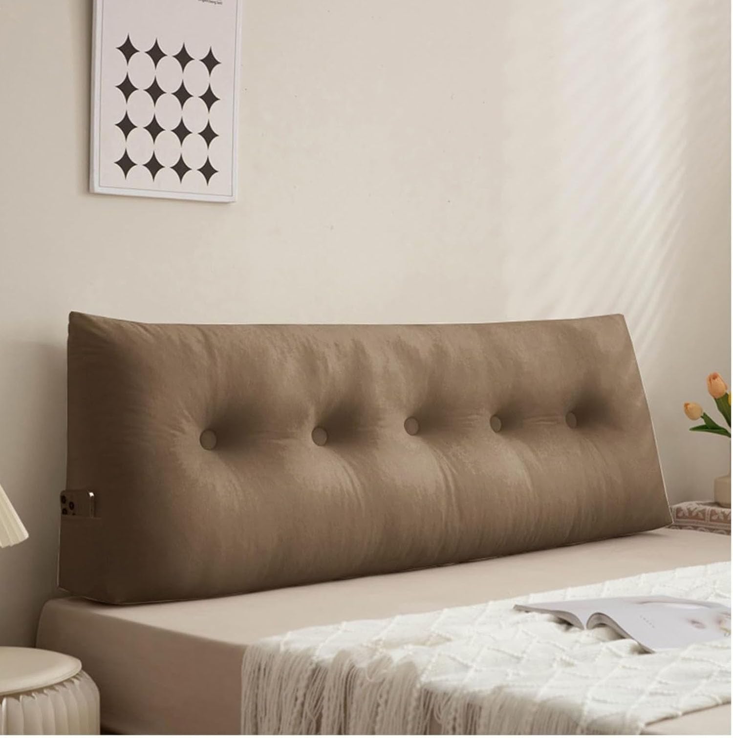 Cojín de apoyo para cama y sofá, almohada de respaldo para mayor comodidad, cojín de apoyo lumbar, cojín de cuña para sofá, 150 x 40 x 12 cm, ideal para relajación y apoyo postural