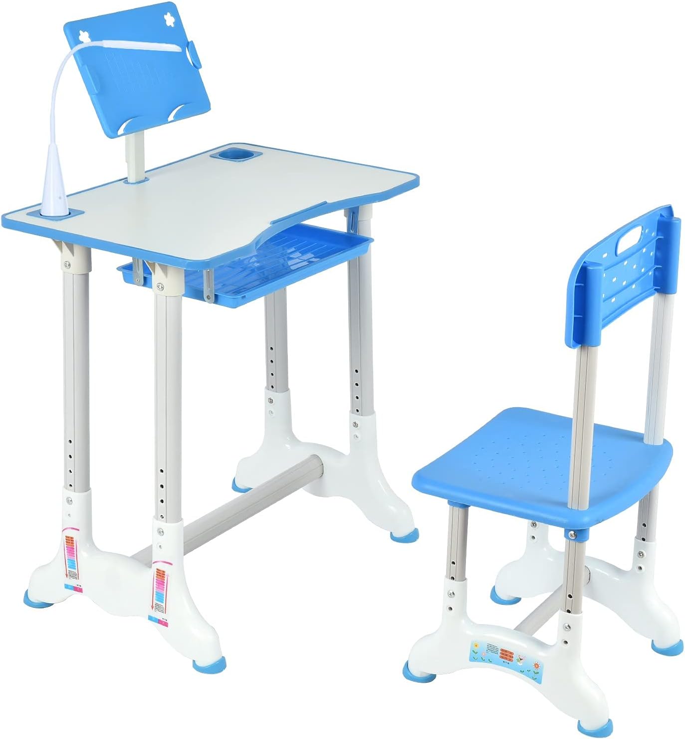 Buy Kids Desk and Chair Set Height Adjustable Childs Study Desk and
