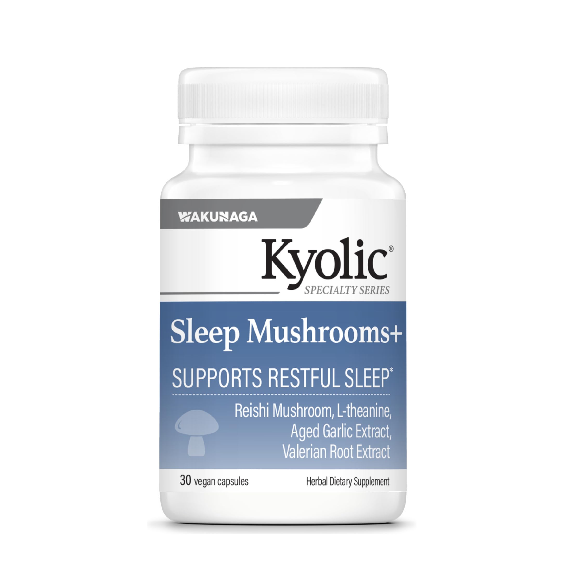 Kyolic Specialty Series Sleep Mushrooms+, 30 Capsules 30 Count (Pack of 1)