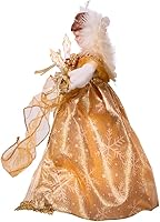 Vista 4 de Kurt S. Adler Ángel Dorado de Luz Clara UL 10 de 12 Pulgadas para la Copa del Árbol, Multicolor