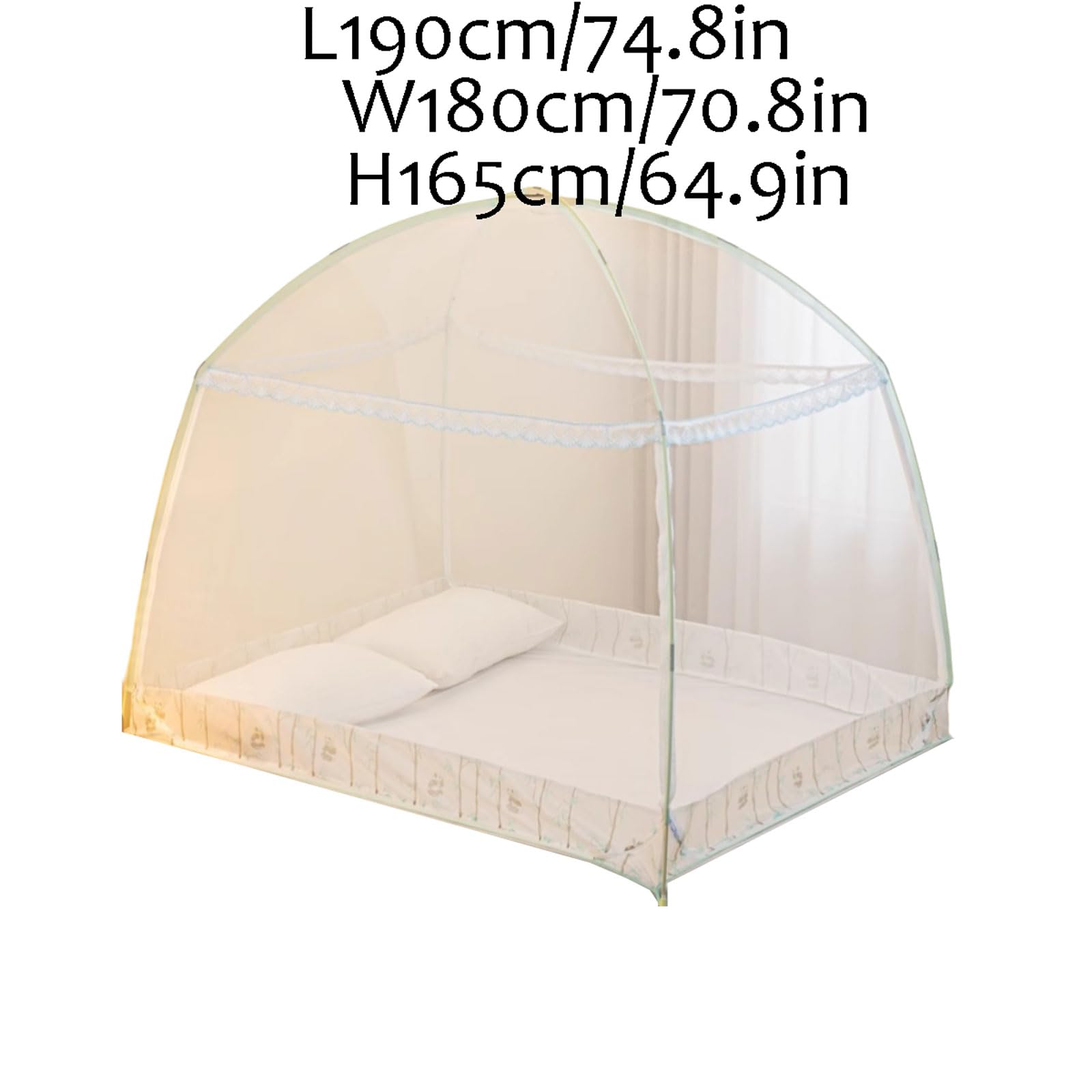 Polyester Folding Mosquito Net Tent Breathable Mosquito Netting with Net Bottom Large Mosquito Net Tent Curtains