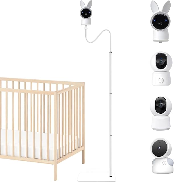 Baby Monitor Support de montage compatible avec ARENTI 2K/A4/1M/3QM/P2Q/B2/P2F Caméra bébé, Support de sol d'écran bébé Support réglable pour appareil photo bébé Stand(68.7 inch/Camera non inclus)