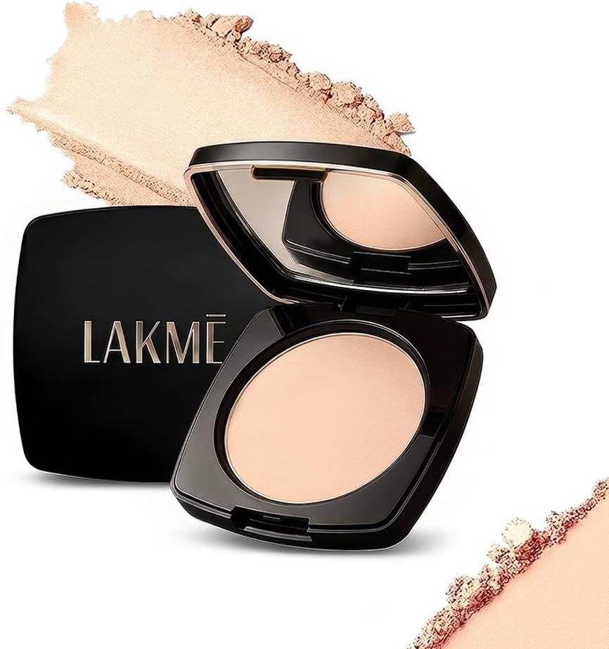 Lakme Forever Matte Compact, Smooth Finish, Lightweight Compact Powder That Lasts for 12 HrsFor A Natural Even Toned Look, Coral, 9g