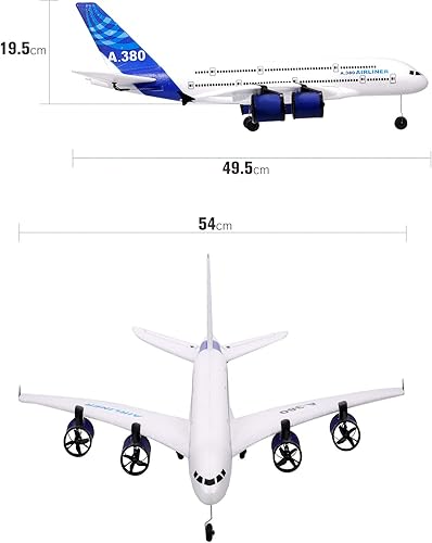 Vista 8 de GoolRC Avión A380 RC, avión de control remoto de 2.4G 3 canales, avión RC fácil de volar para principiantes, espuma EPP ala fija avión planeador