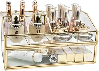 Cosmetics Storage Display Case ,Cosmetic Organizer,Glass Makeup Storage,Lipstick Organizer,for Dressing Table, Birthday, Christmas, Wedding