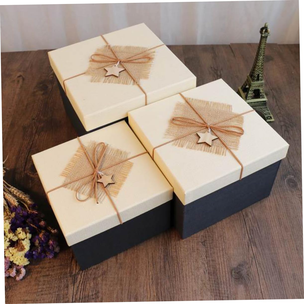 COLLBATH 1stück Quadratische Geschenkverpackung Box Für Kleidung Schals Und Bücher Pappschachtel Mit Band Für Geburtstagsgeschenke Handgefertigte Geschenkverpackung