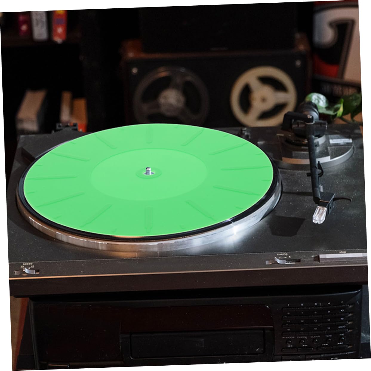 BESTonZON Accesorio De Silicona Antiestática para Tocadiscos 2 Alfombrillas para Mejorar La Experiencia Auditiva