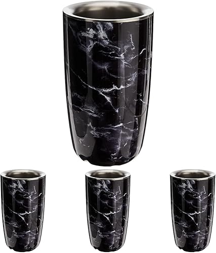 Miniatura 10 de S'well Enfriador de Vino de Acero Inoxidable, Capacidad para Botella de 750ml, Oro Calacatta, Envase Aislado al Vacío de Triple Capa Mantiene