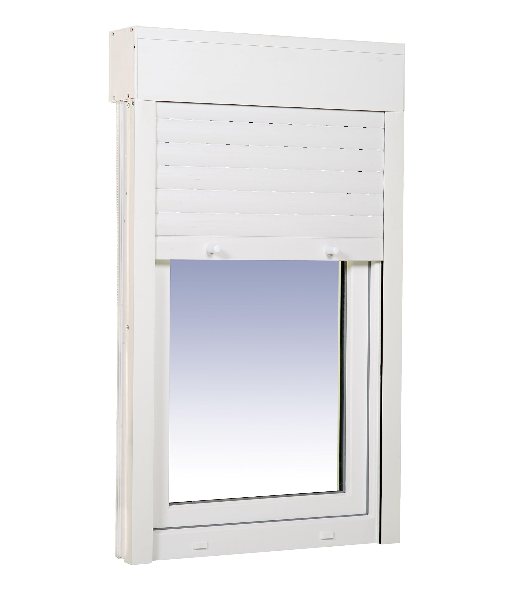 Ventanastock PVC 700x1155 Practicable Oscilobatiente Izquierda con Persiana 1 hoja
