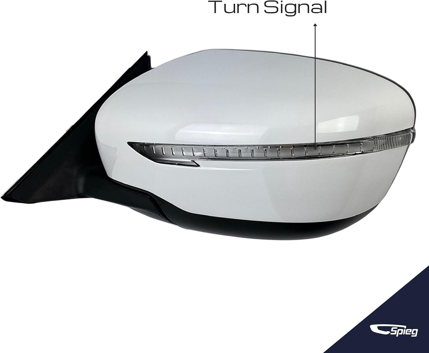 Spieg Driver Side Mirror for 2014-2016 Nissan Rogue Power Adjustment Heated Glass Power Folding Turn Signal Light White 9 Pins Left NI1320285