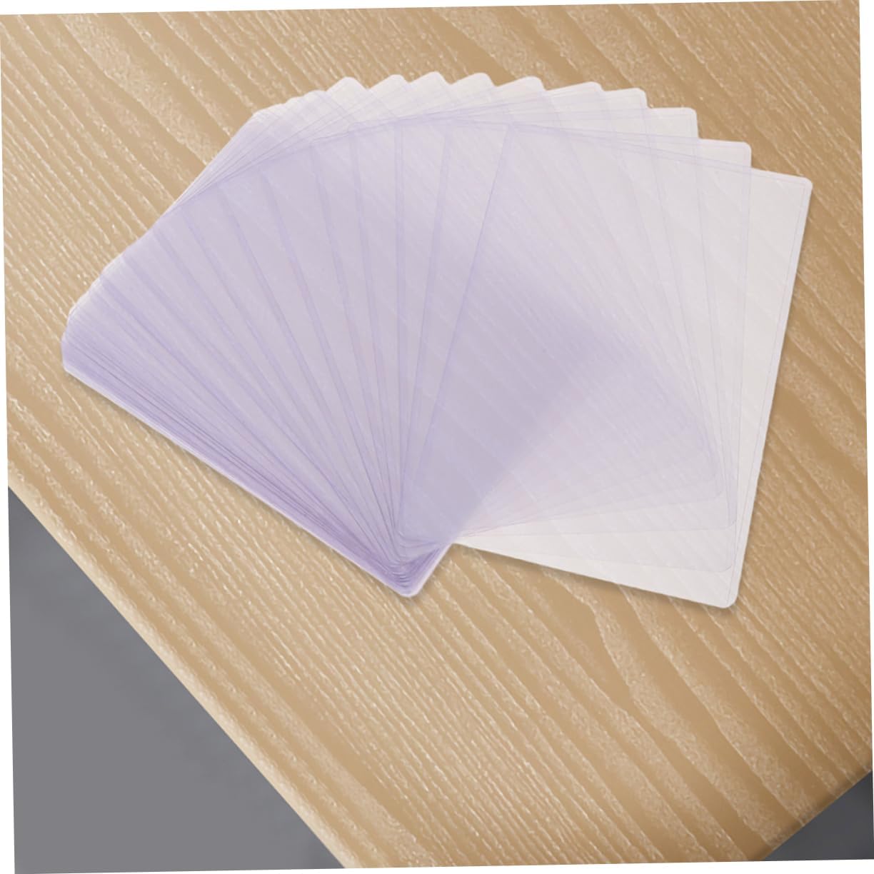 Lurrose 50pcs Hard Plastic Photo Sleeves Waterproof Card Protectors for Postcards Document Holders for Storing and Displaying Photos
