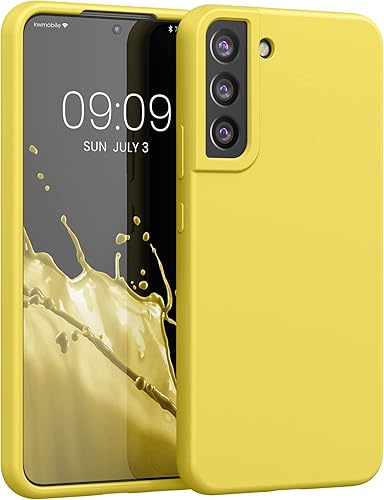 Miniatura 331 de kwmobile Funda Compatible con Samsung Galaxy S22 - Funda de teléfono de silicona TPU con acabado suave - Rojo Ruibarbo Piedra antigua,Azul