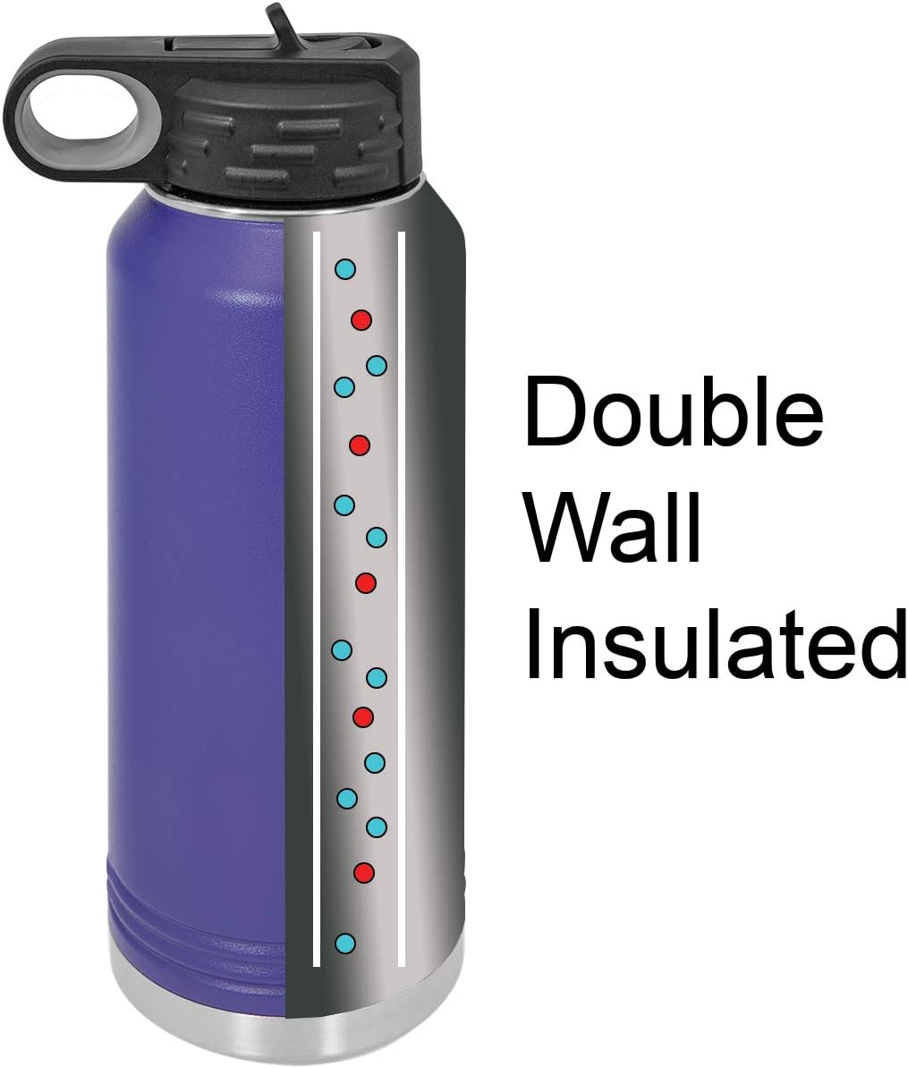 Horse Girl Personalized Custom Engraved Double Wall Vacuum Hot/Cold Drinks Insulated Stainless Steel Boys/Girls Sports Team Water Bottle with Flip Top Lid, Straw - Image 5