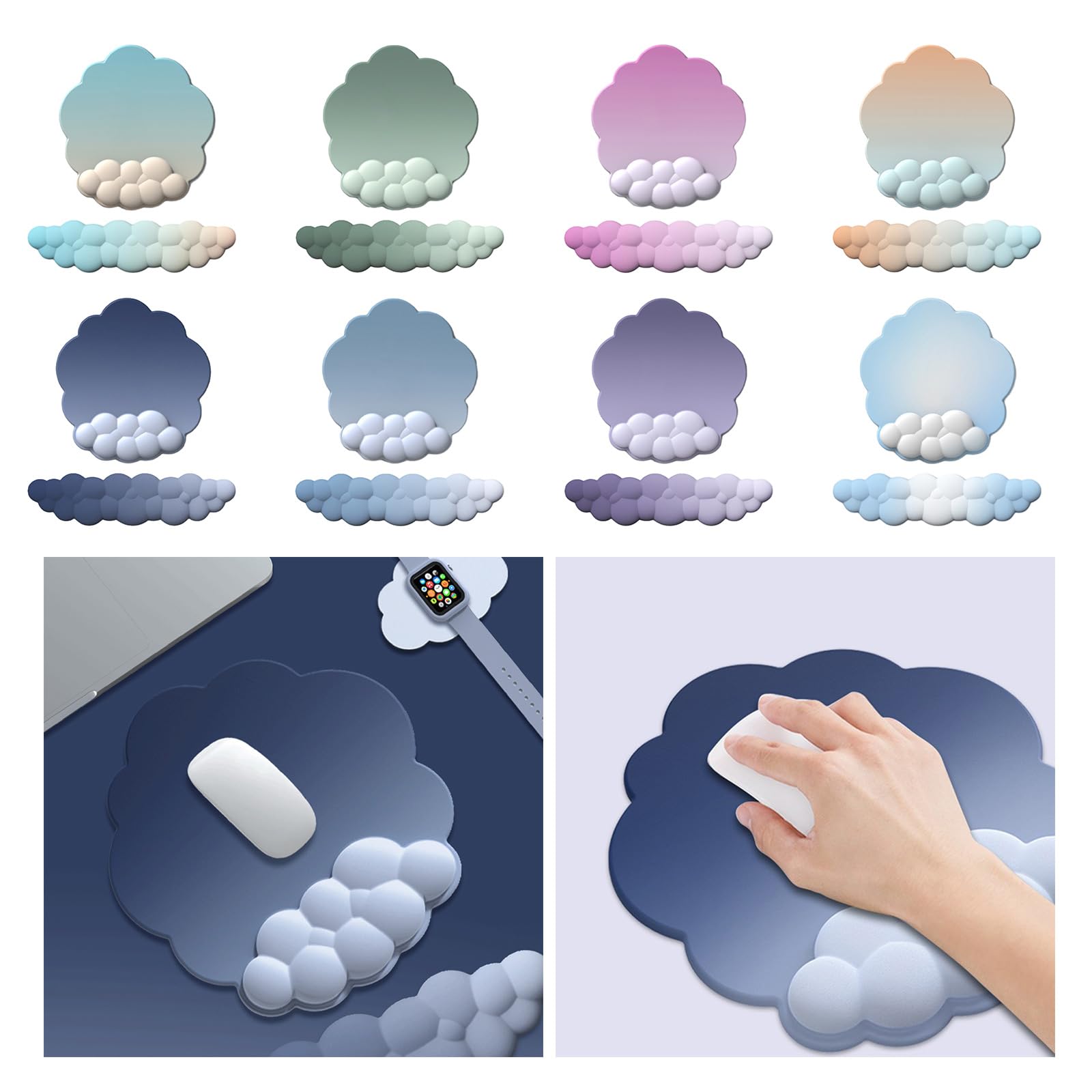 Tappetino per mouse poggiapolsi Base antiscivolo Colorato PU Morbido Memory Foam Mat Per Gaming Mouse Pad Antiscivolo Mouse Pad