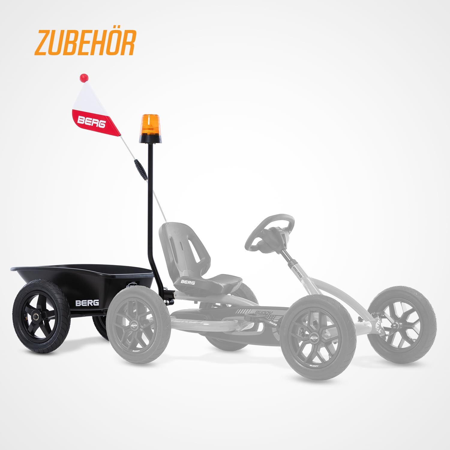 BERG Gokart Buddy B-Orange | Kinderfahrzeug, Tretauto mit Optimale Sicherheid, Luftreifen und Freilauf, Kinderspielzeug geeignet für Kinder im Alter von 3-8 Jahren