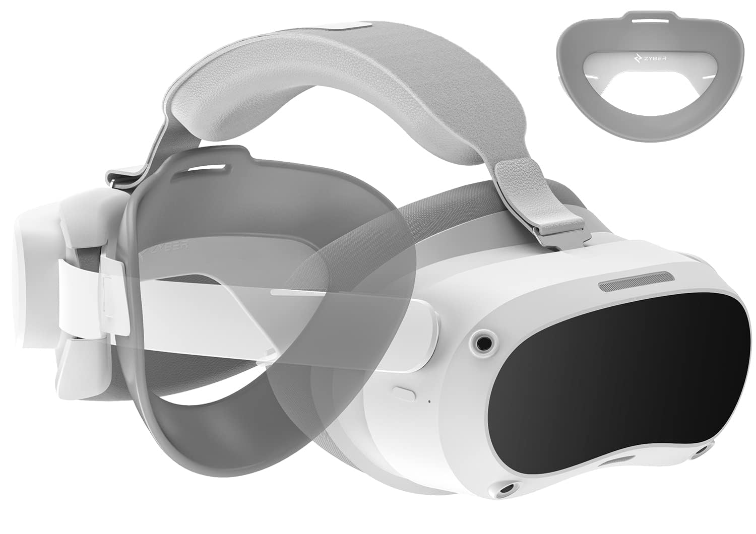 ZYBER Aktualisierter Kopfgurt für PICO 4 VR-Zubehör, breiteres und dickeres Design, verstellbares Headset, kompatibel mit Pico4
