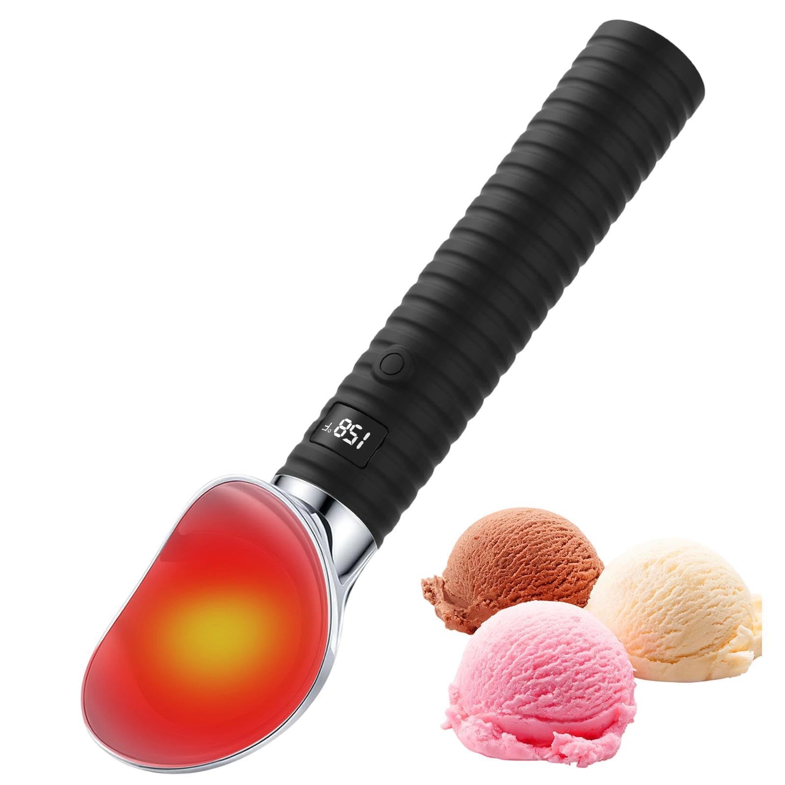 Cuillère À Glace Électrique Manche Imperméable Antidérapant Rechargeable | Cuillères À Glace Chauffantes pour buffet desserts restaurant fête anniversaire dîner festif yaourt sundae crème