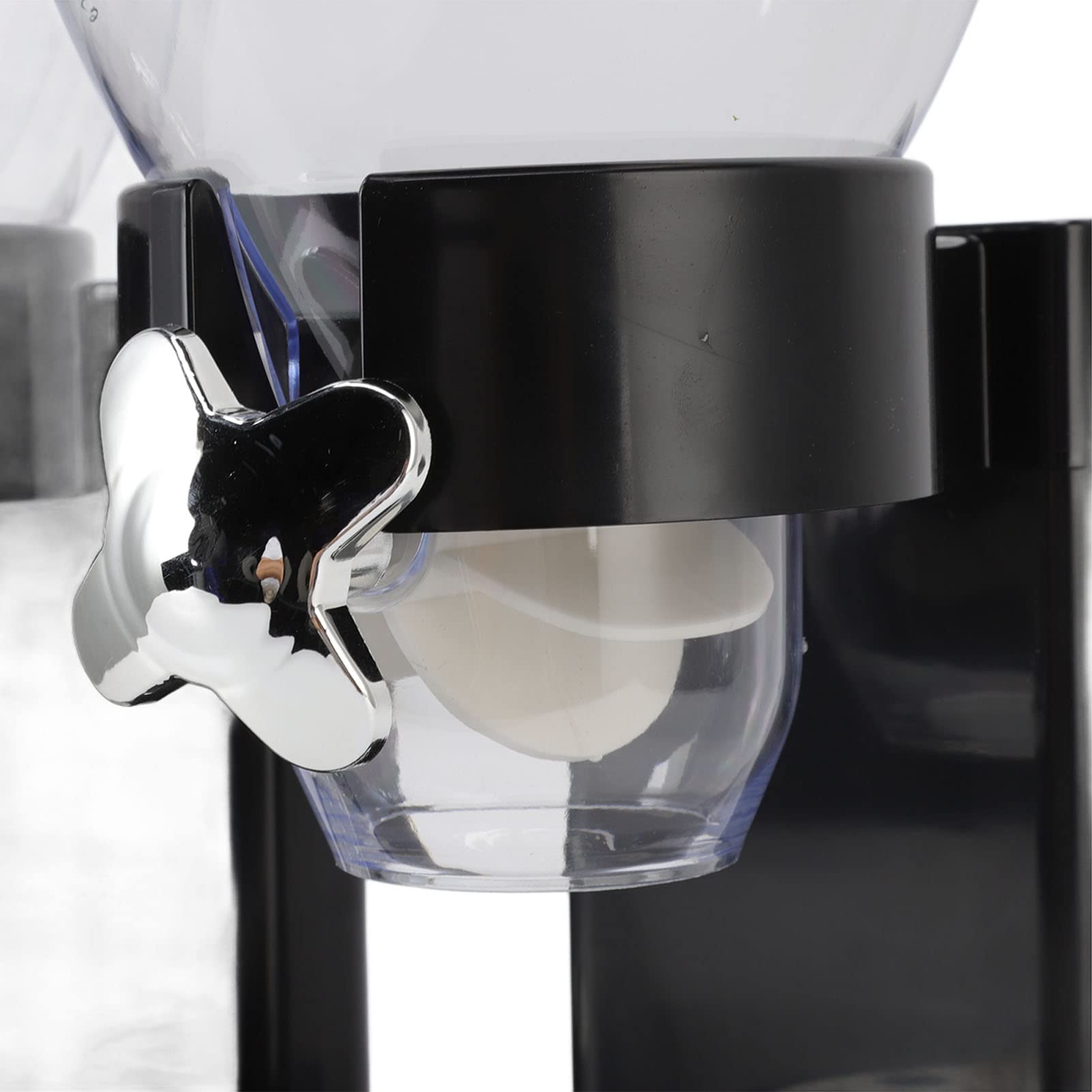 Dispensador de Cereales para Encimera, ABS, Dispensador de Alimentos Secos, 2 Botes, 7L, Control de Porciones Hermético, Almacenamiento para Familias de Despensa de Cocina (BLACK)
