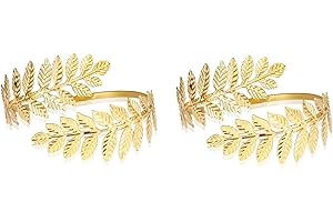 1 Pair Fashion Swirl Leaf Upper Arm Band Bracelet Armlet Cuff Open...