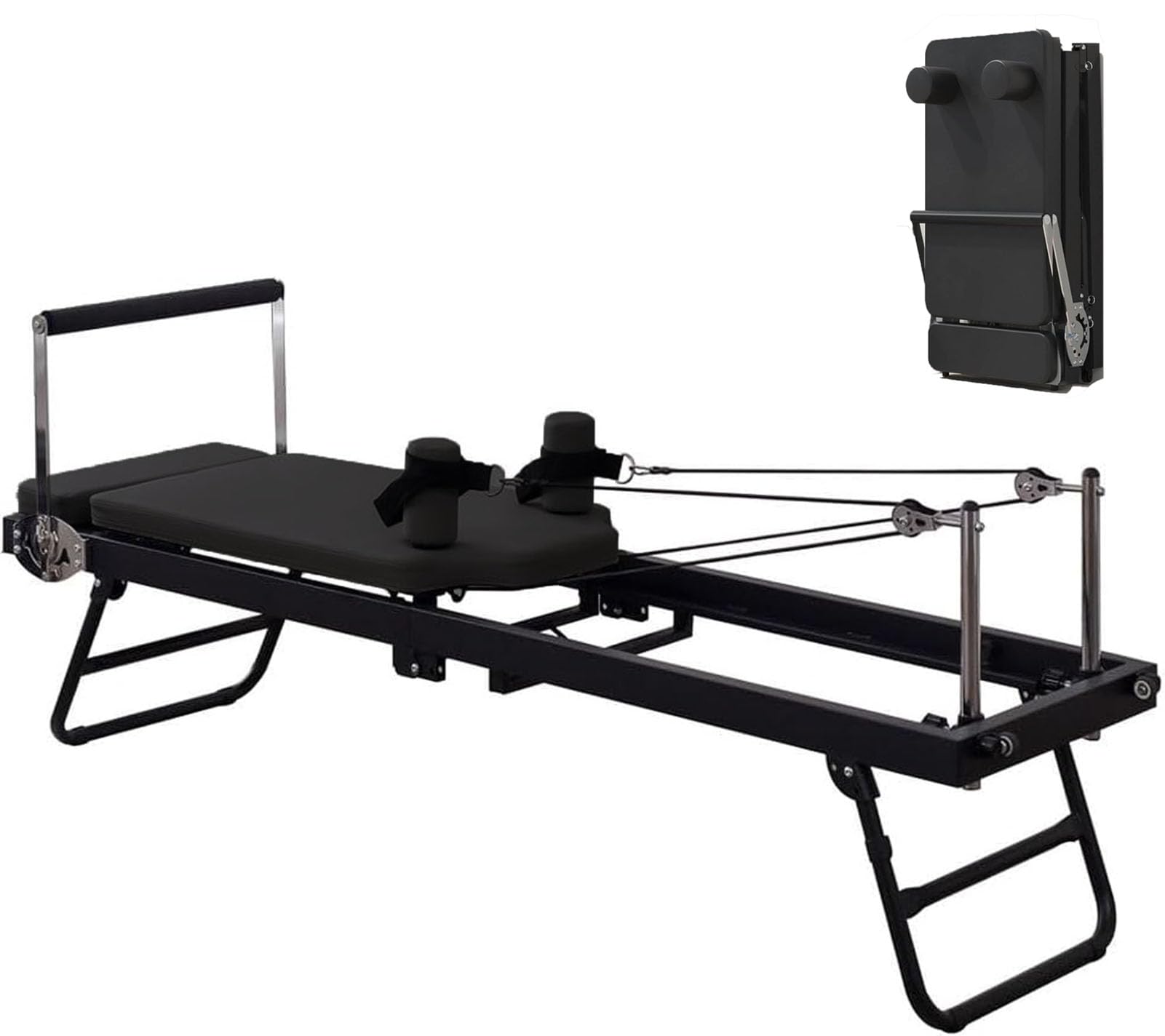 Foldable Pilates Reformer, Pilates Machine & Equipment for Gym Workout and Home Use, Suitable for Intermediate and Beginners Users