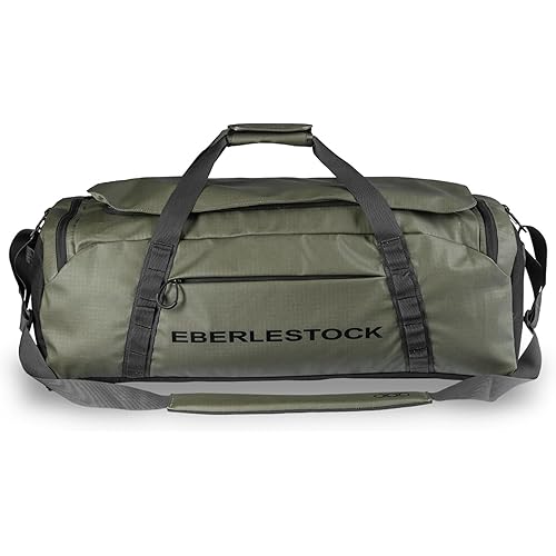 Eberlestock Hyllus Duffel Bag for Men - Durable, Water-Resistant, Small Men's Duffle Bag with Zipper Pockets, Ideal for Travel & Gym, Tactical Gear Bag, Hunting, Fishing, Camping - Military Green, 65L
