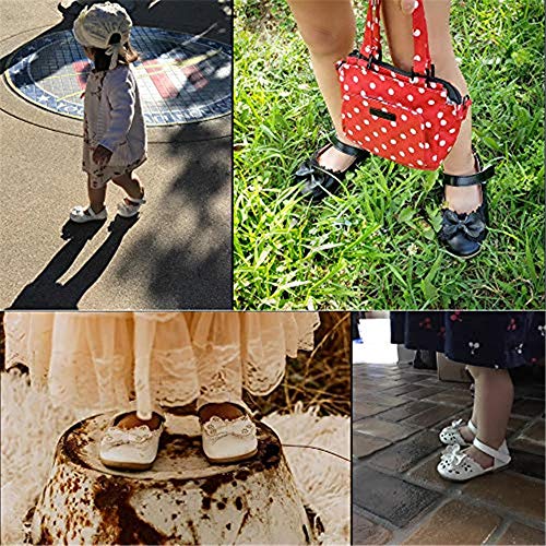 Sapatos de igreja Meckior Infantil Menina Mary Jane Ballerina sem cadarço Vestido de princesa Dança
