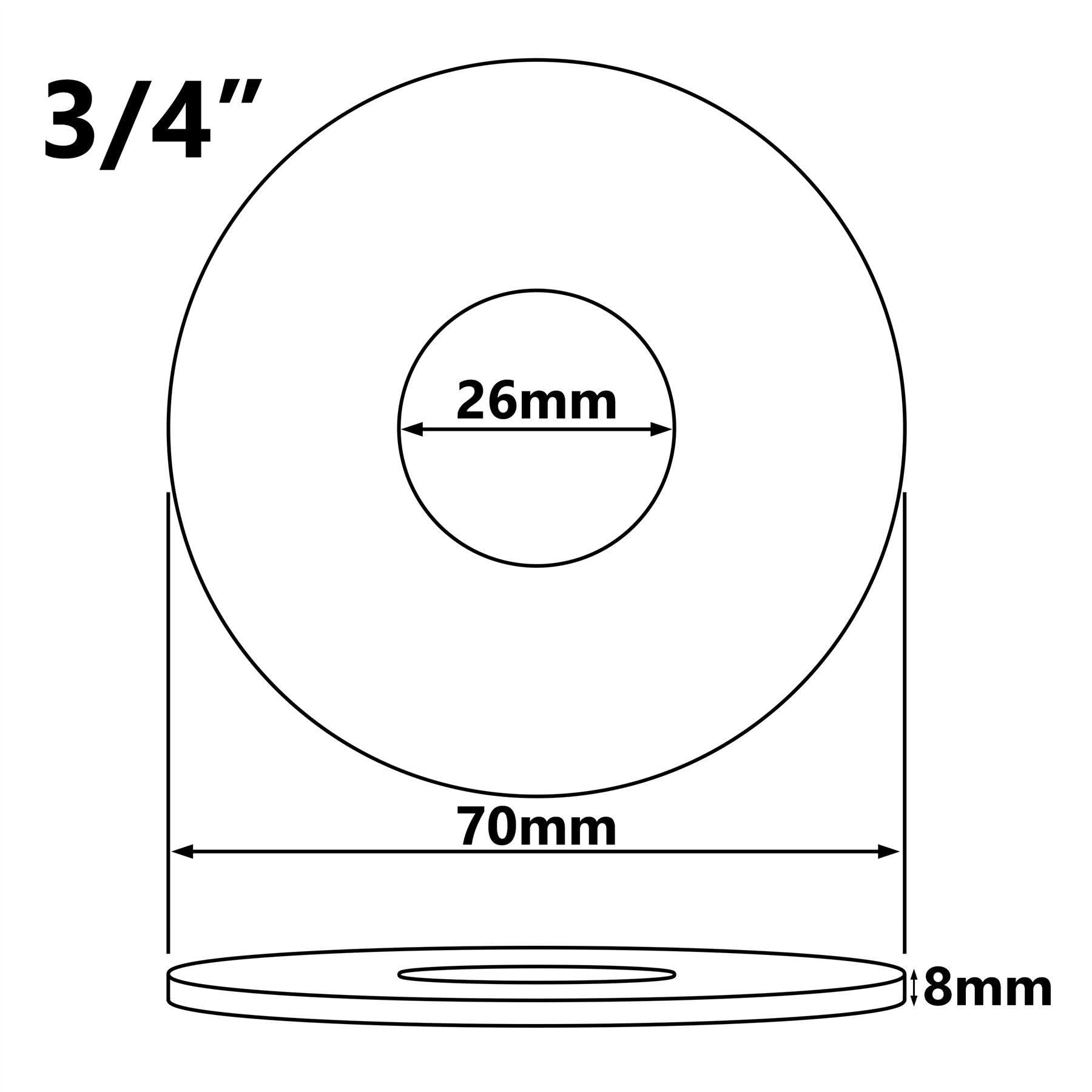 2 x 26mm G3/4 Doré Collier Soupape Trou Couverture Robinet Rosace de Robinet Acier Cache Tuyau De Douche